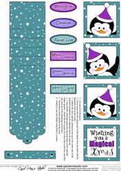 Christmas Penquin in Royal Colours