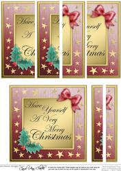Elegant Christmas Greeting with Side Stacker Topper