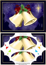 A5 Xmas Bells Scallop Corners and Pyramage