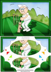 A5 Bert Loves Cricket Scallop Corners and Pyramage