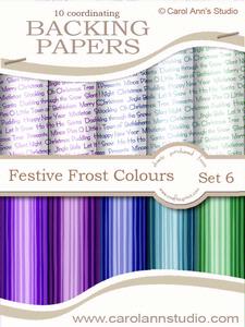 Festive Xmas Text & Stripes in Frost Colours
