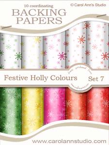 Festive Snowflakes in Holly Colours