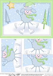 A5 Christmas Poodle Pyramage Topper