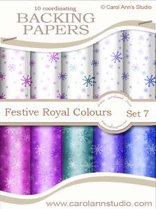 Festive Snowflakes in Royal Colours