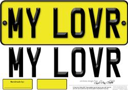 Large Dl My Lover Novelty Number Plate N 3D Decoupage