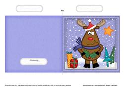 Xmas Rudolph Quick Cut and Fold Card