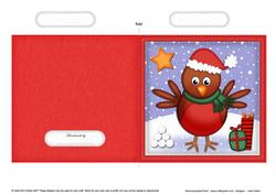Xmas Robin Quick Cut and Fold Card
