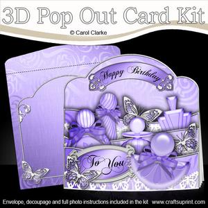 3D Perfume and Butterflies Pop Out Card Kit