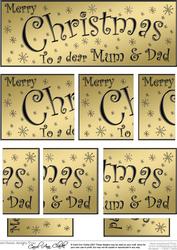 Mum and Dad Christmas Dl Side Stacker Topper