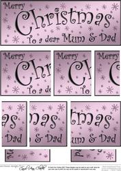Mum and Dad Christmas Dl Side Stacker Topper
