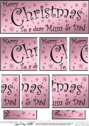 Mum and Dad Christmas Dl Side Stacker Topper