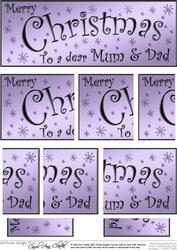 Mum and Dad Christmas Dl Side Stacker Topper