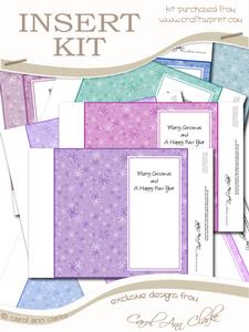 Dl Portrait Pastel Snowflakes Christmas Inserts