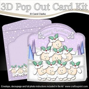 3D Merry Christmas to Ewe Pop Out Card Kit