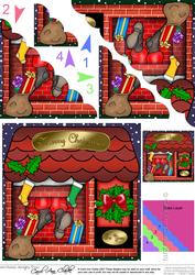 Santa Got Stuck Shop Scallop Corner Side Stacker Topper