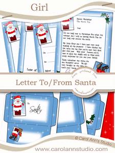 Girl's Letter from Santa Kit