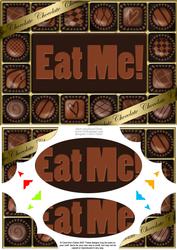 A5 Eat Me Chocolate Greetings Scallop Corners N Pyramage