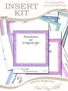 8 x 8 Pastel Snowflakes Christmas Inserts