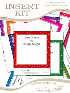 8 x 8 Bright Snow Christmas Inserts