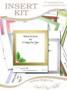 8 x 8 Christmas Holly Inserts