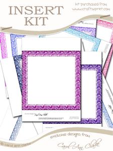 8 x 8 Pretty Floral Blank Inserts