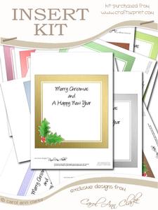 7 x 7 Christmas Holly Inserts