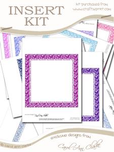 7 x 7 Pretty Floral Blank Inserts
