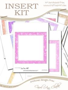 7 x 7 Pretty Floral Blank Inserts