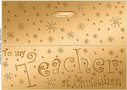 Large Dl to My Teacher Christmas Quick Cut and Fold Card
