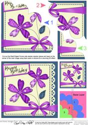 Birthday Flowers N Lace Shell Edged Corner Stacker