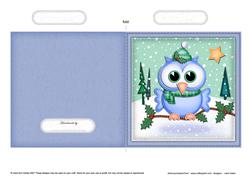 Xmas Little Hoot Quick Cut and Fold Card