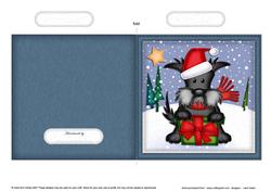 Xmas Hamish Scottie Dog Quick Cut and Fold Card