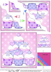 Cupcake Felties Wavy Corner Side Stacker Topper