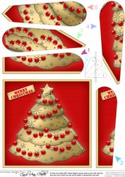 Xmas Tree Fan Pyramage Topper