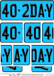 40th Birthday Fun Novelty Number Plate Side Stacker Topper