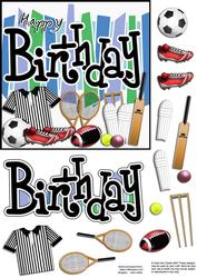 Birthday Sports N Games Quick Card with 3D Decoupage