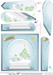 Xmas Tree Snowglobe Fan Pyramage Topper