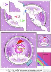 Cute Christmas Poodle Dog - Wavey Corner Stacker