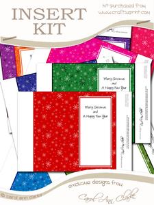 Dl Portrait Bright Snowflakes Christmas Inserts