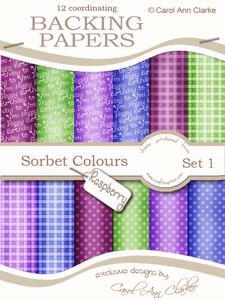 Sorbet Raspberry Backing Papers