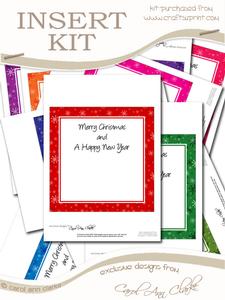 7 x 7 Bright Snowflakes Christmas Inserts