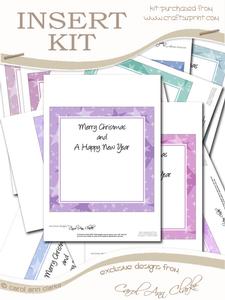 7 x 7 Pastel Stars Christmas Inserts