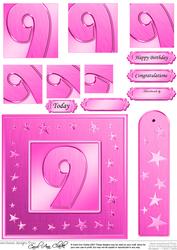 9th Bright Metallic Age Quick Card with Twisted Pyramage