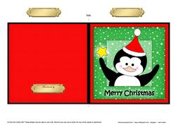 Christmas Penguin Cut and Fold Card