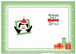 Cute Penguin Xmas Insert