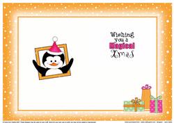 Cute Penguin Xmas Insert