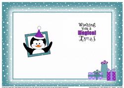 Cute Penguin Xmas Insert