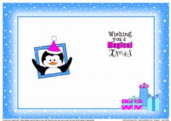 Cute Penguin Xmas Insert