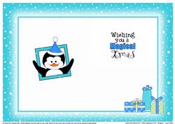 Cute Penguin Xmas Insert
