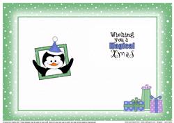 Cute Penguin Xmas Insert